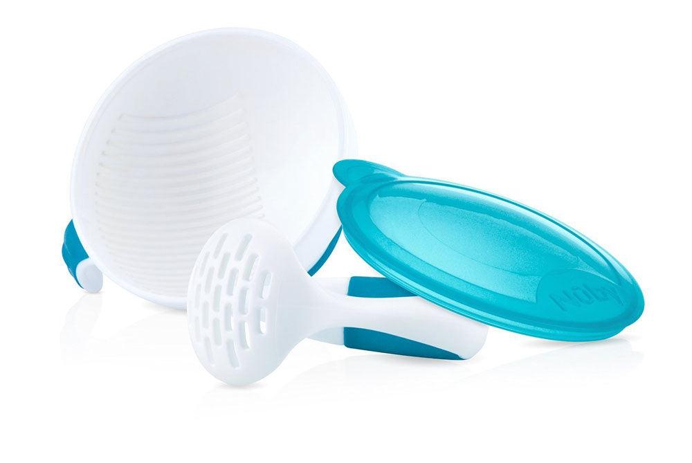 Nuby Garden Fresh Mash 'N' Feed Food Bowl and Masher (4 colors) - Pupsik Singapore