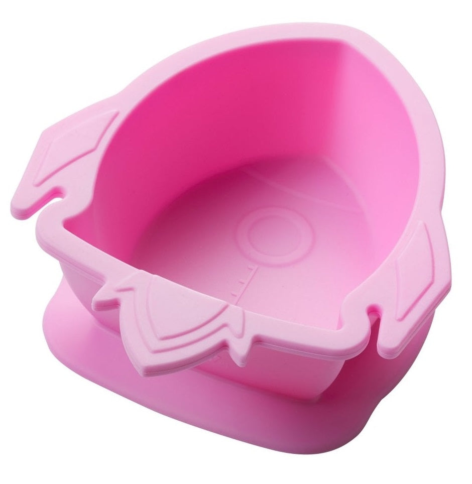Nuby SureGrip Rocket Silicone Suction Bowl - Pink