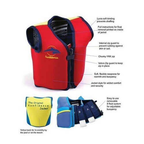 Konfidence Original Children Swim Jacket - Hamptons Navy Stripe (3 Sizes)