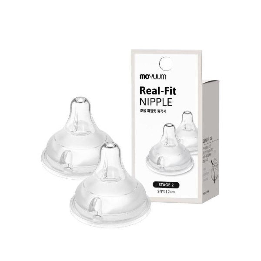 Moyuum Real Fit Nipples, 2pk (5 Sizes)