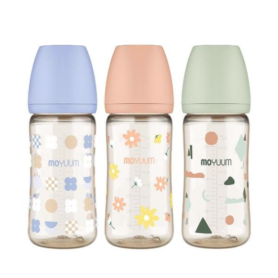 Moyuum 2nd Gen PPSU All-in-One Feeding Bottle without Teats, 270ml (6 Designs)