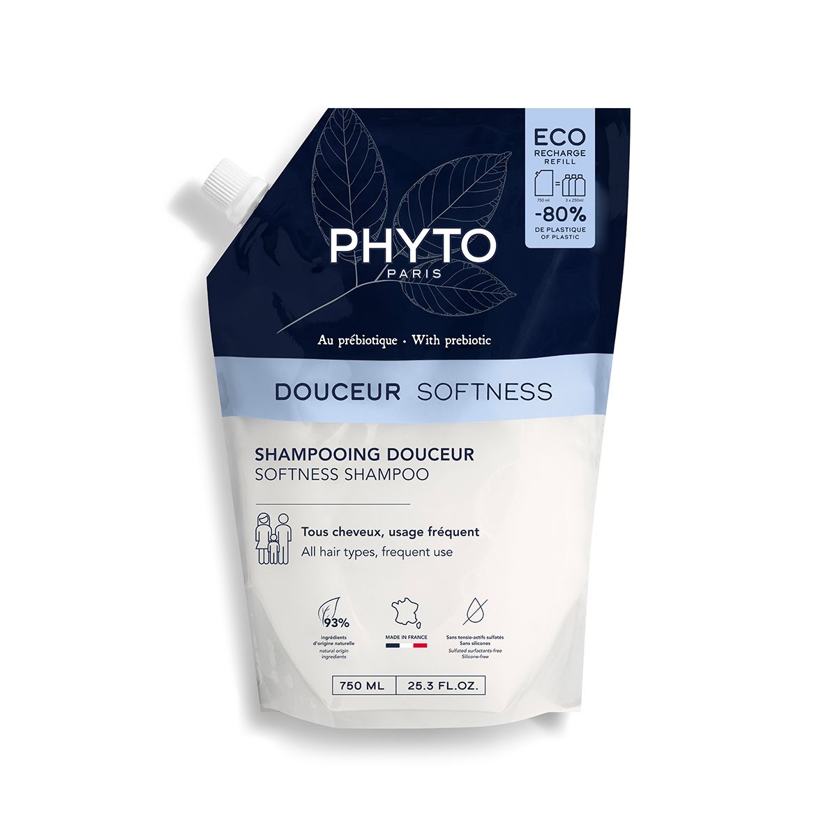 Phyto Softness Shampoo, 750ml Refill (Exp 09/27)