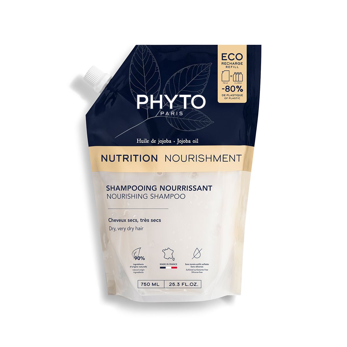 Phyto Nutrition Nourishment Shampoo, 750ml Refill (Exp 10/27)