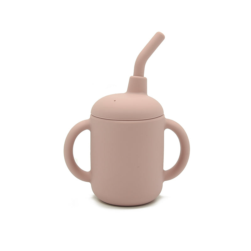 Biomom Double-Handled Silicone Straw Cup (4 Colors) - Pupsik Singapore