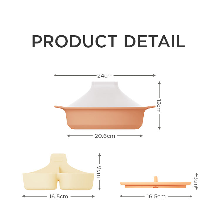 Moyuum All-in-One Baby Food Steamer with Divider, 1000ml (3 Colors)