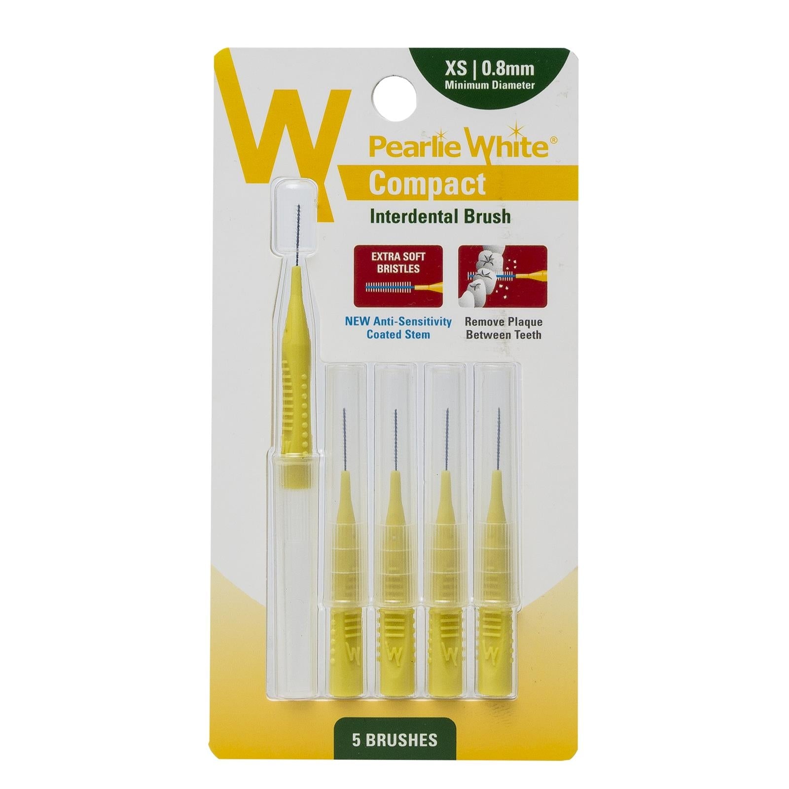 Pearlie White Compact Interdental Brushes (5pc) (5 Sizes)