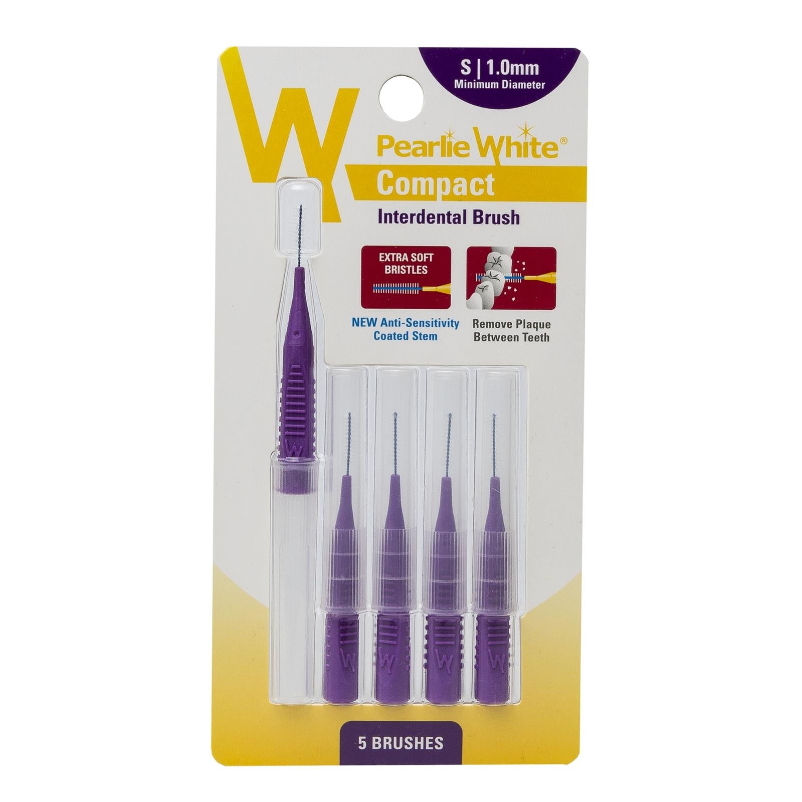 Pearlie White Compact Interdental Brushes (5pc) (5 Sizes)