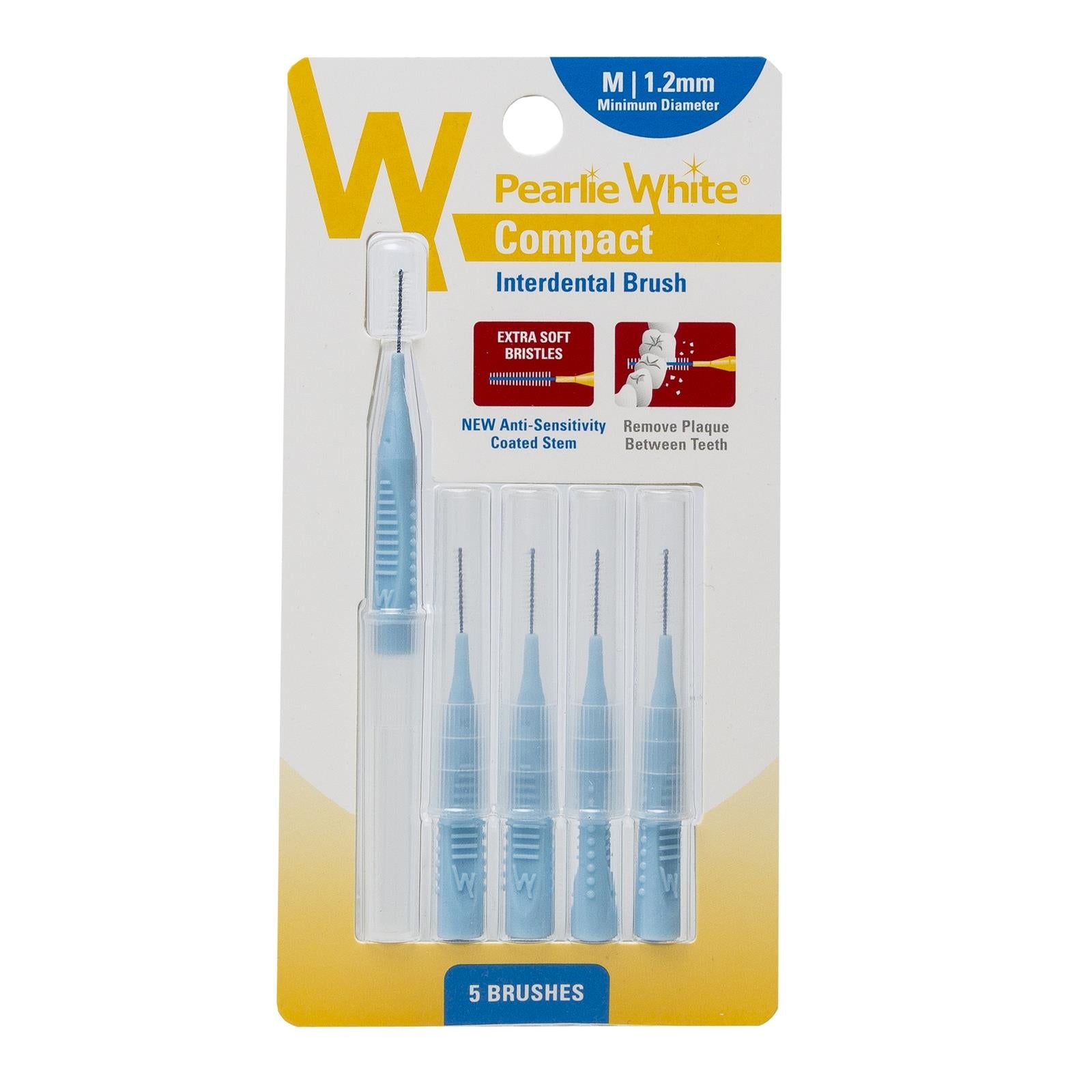 Pearlie White Compact Interdental Brushes (5pc) (5 Sizes)