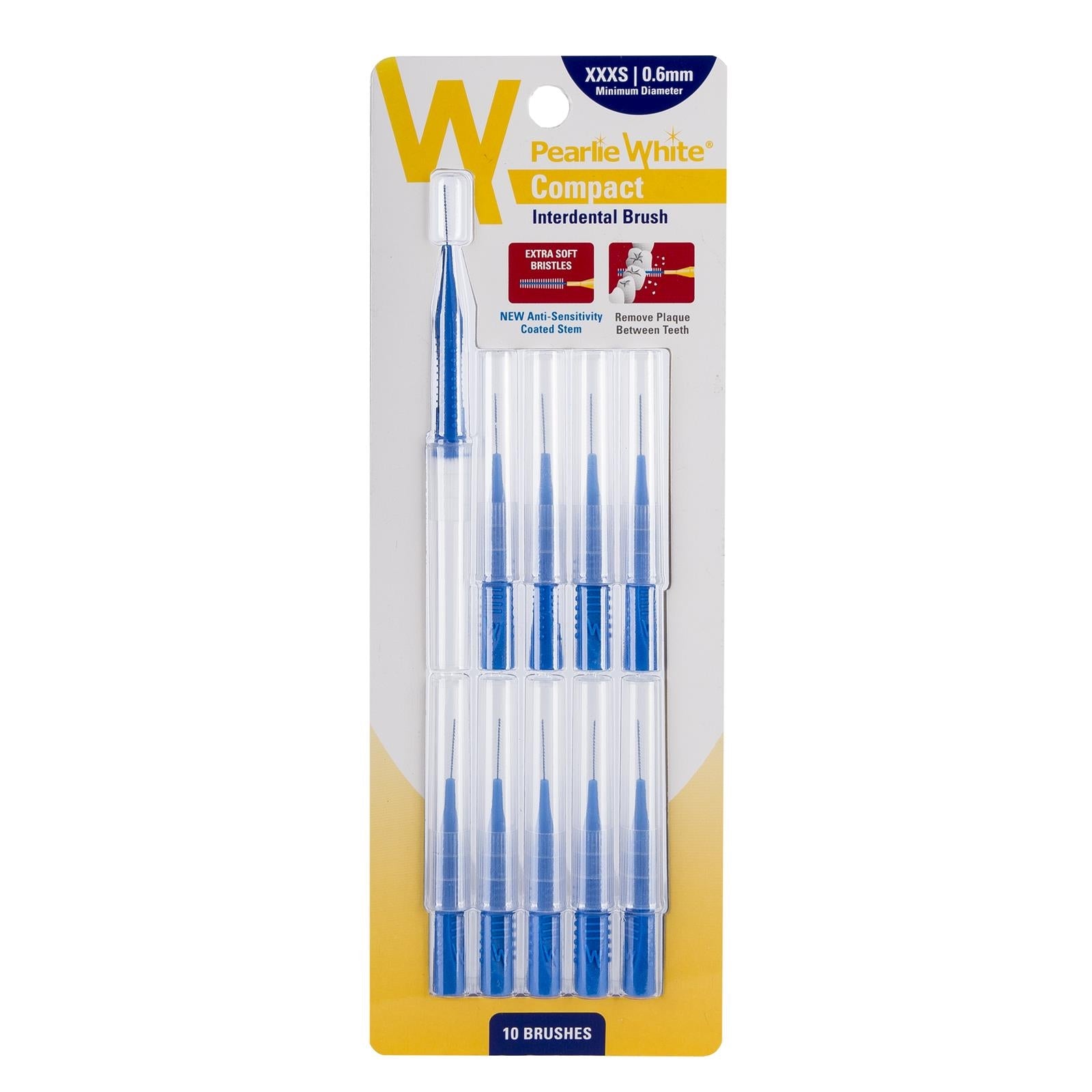 Pearlie White Compact Interdental Brushes (10pc) (4 Sizes)