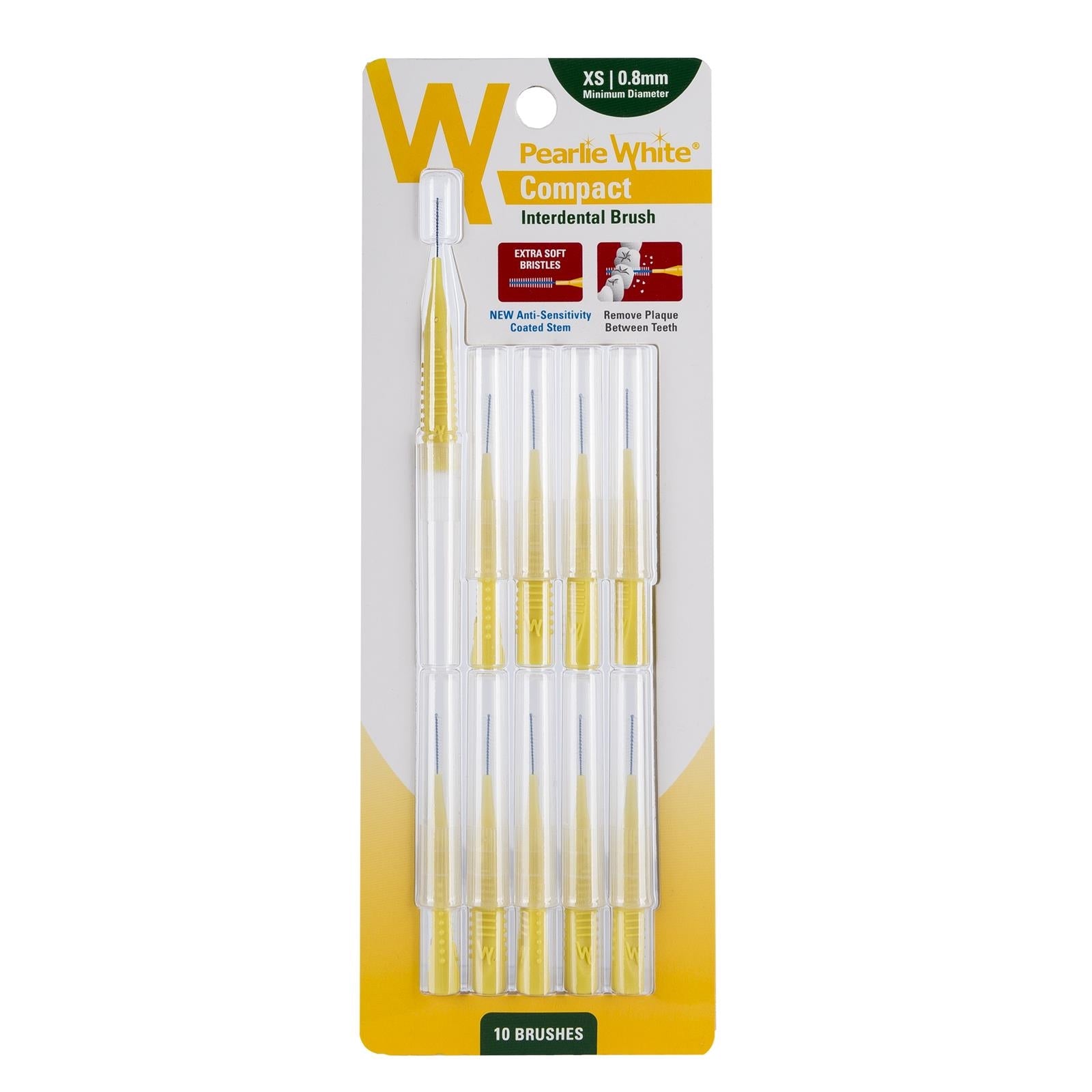 Pearlie White Compact Interdental Brushes (10pc) (4 Sizes)