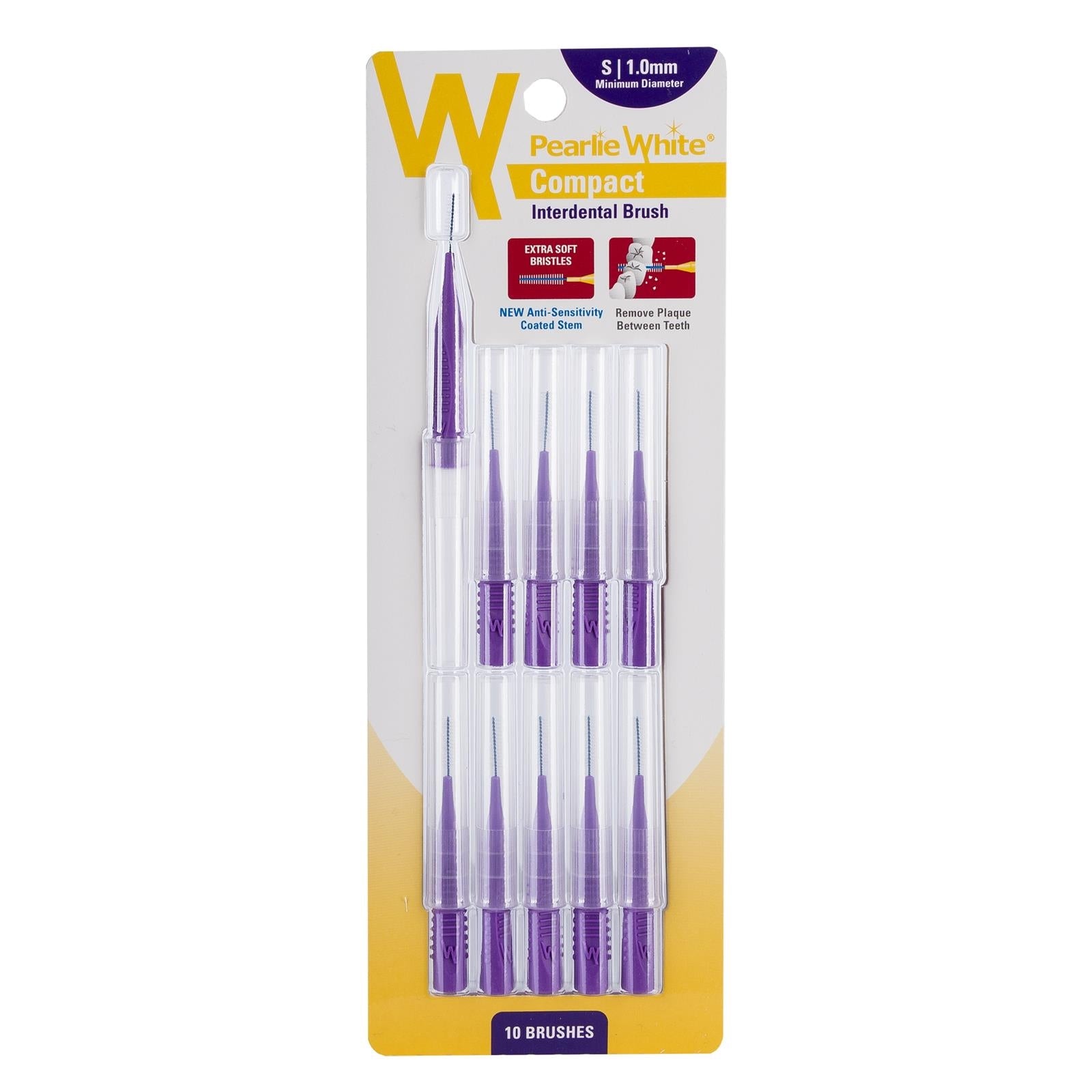 Pearlie White Compact Interdental Brushes (10pc) (4 Sizes)
