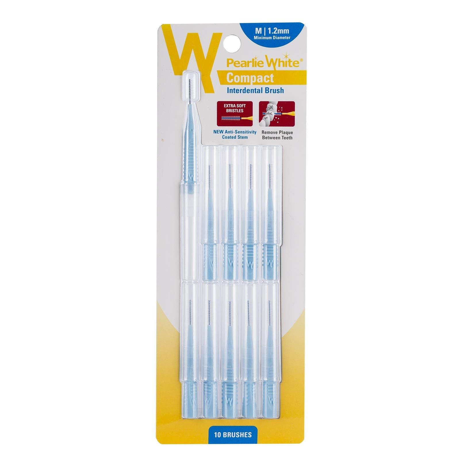 Pearlie White Compact Interdental Brushes (10pc) (4 Sizes)