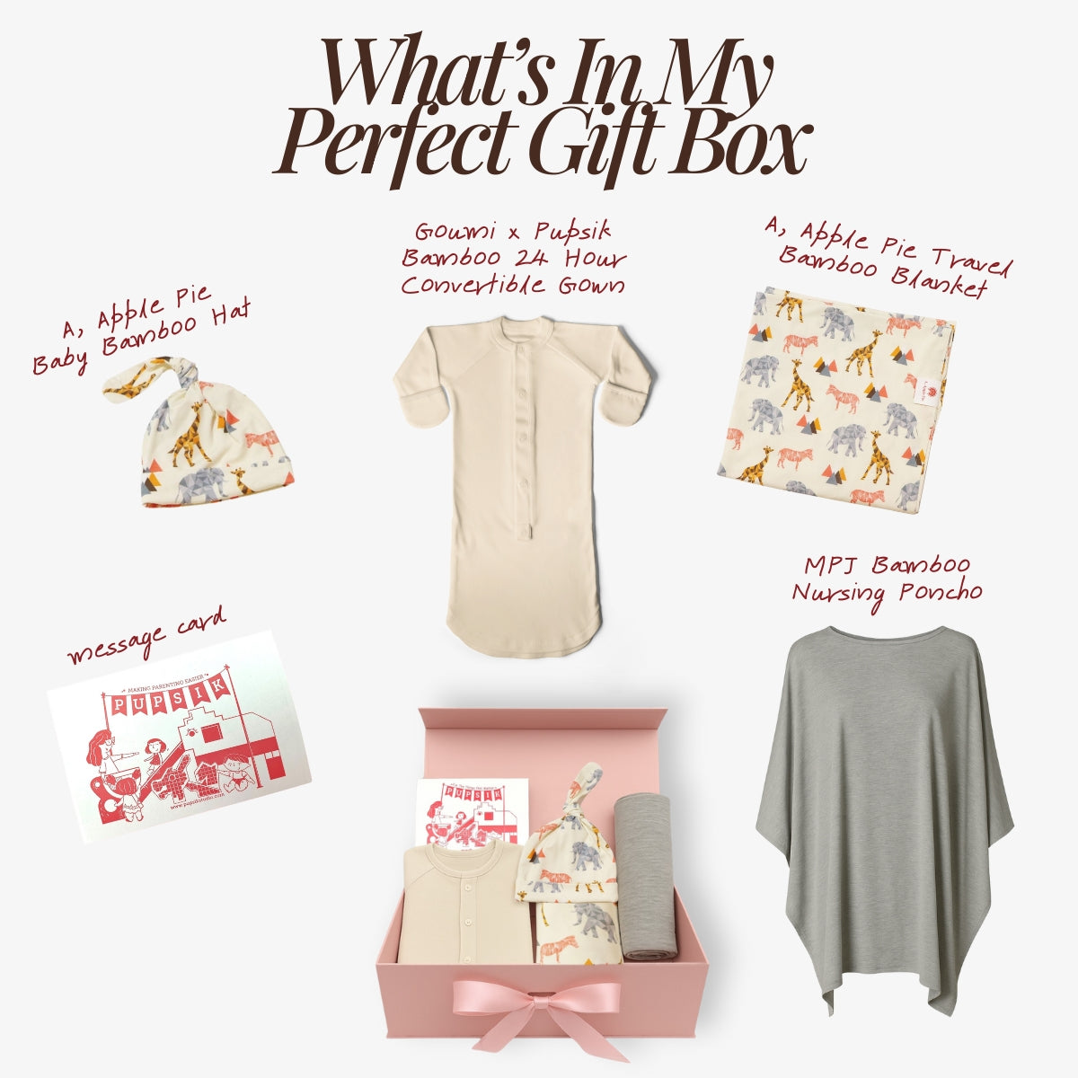 Goumi x Pupsik Petit Beginnings Bamboo Gift Set (6 Designs)