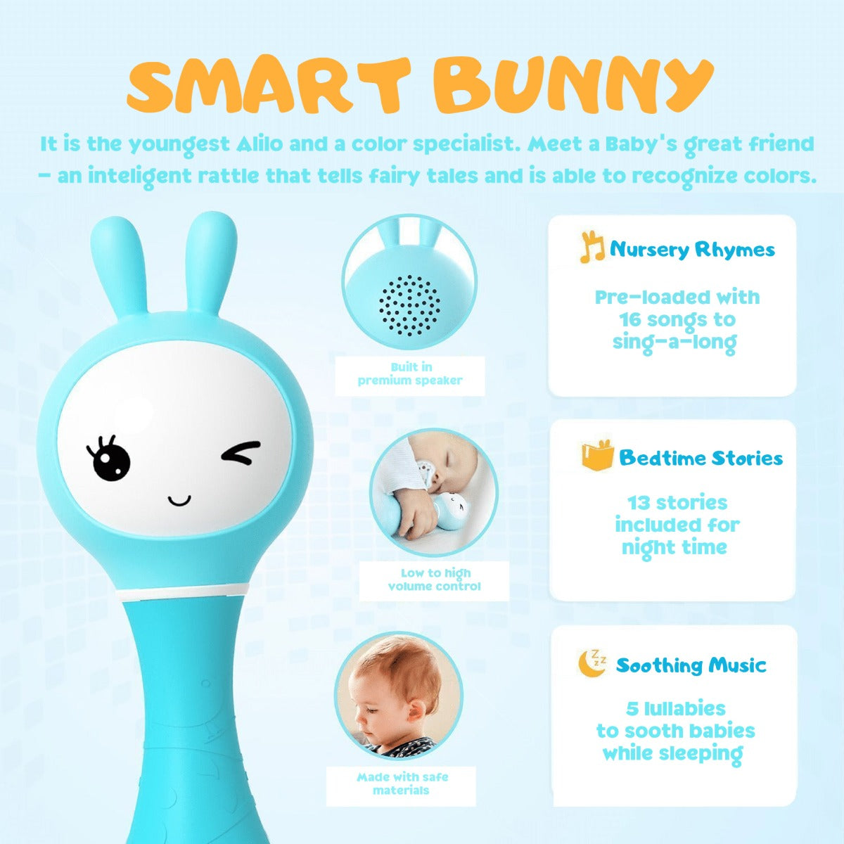 Alilo Smarty Shake & Tell Interactive Rattle - Pink