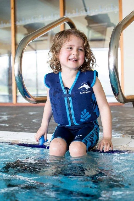 Konfidence Original Children Swim Jacket - Hamptons Navy Stripe (3 Sizes)