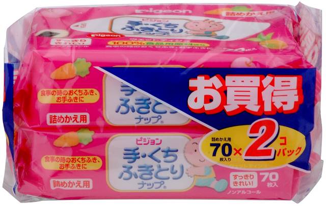 Pigeon Baby Wet Tissues - Hand and Mouth (70s x 2pk =  140s)
