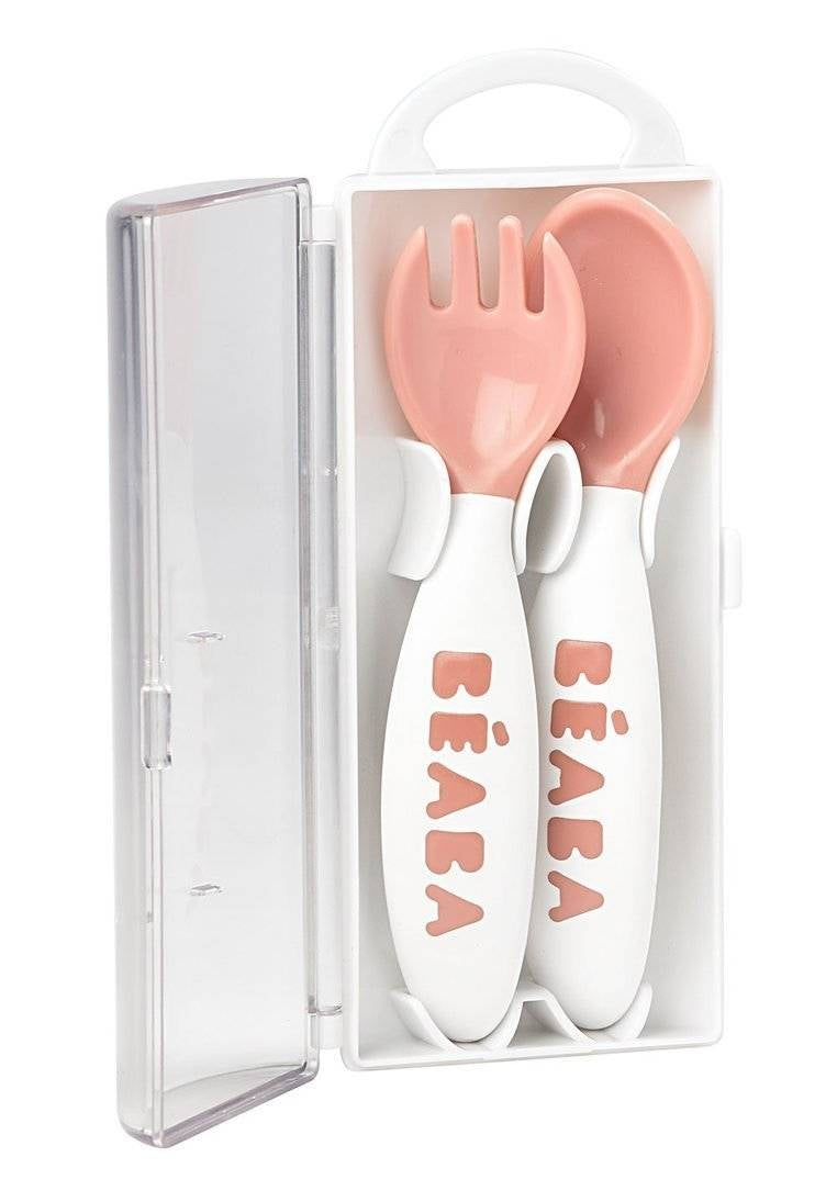 Beaba Second Stage Ergonomic Cutlery Set (3 Colours) - Pupsik Singapore