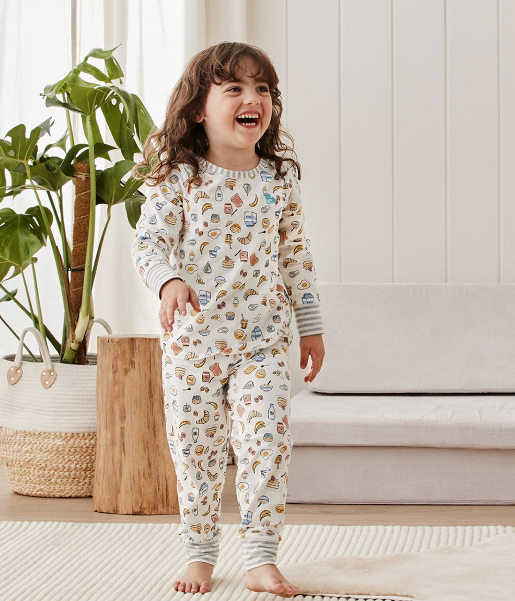 Love to Dream Kids Long Sleeve Pyjamas Set - Breakfast (2 Sizes)