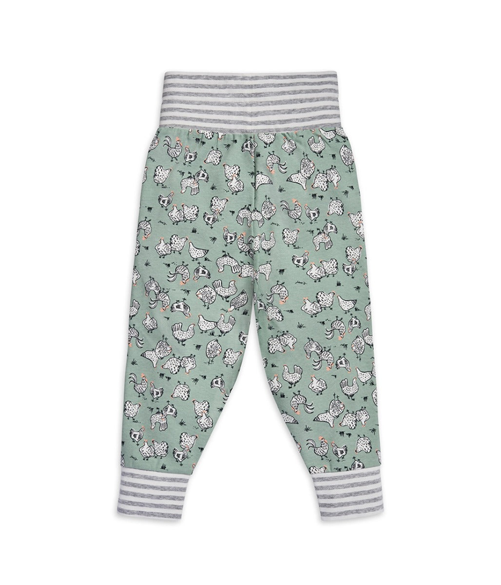 Love to Dream Kids Long Sleeve Pyjamas Set - Chicken Run Olive (2 Sizes)