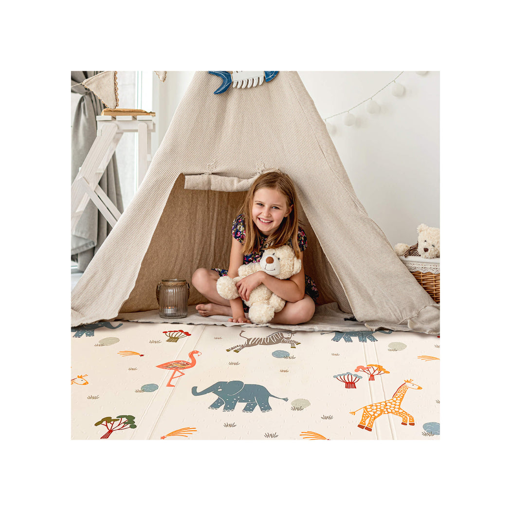 Oribel PurePlay Antibac Foldable Playmat - 150 x 200cm (2 Designs) - Pupsik Singapore