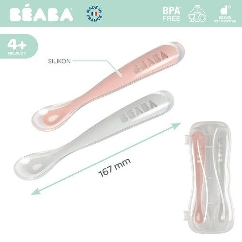 Beaba 1st Age Silicone Spoons, 2pk (3 colours)