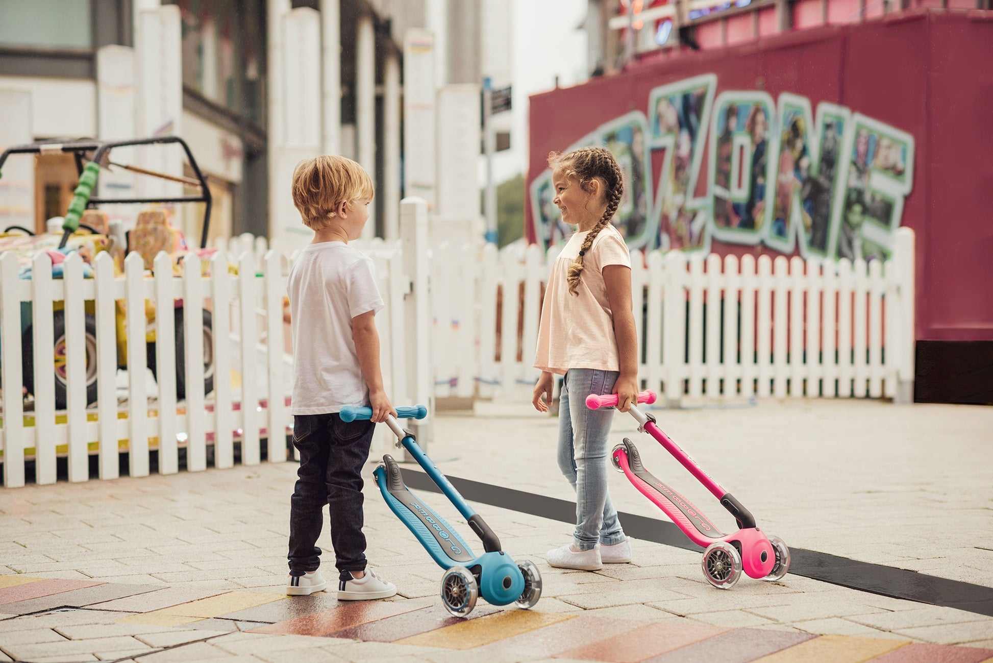Globber Primo Height-Adjustable Foldable 3 Wheel Scooter (LED Wheels) (8 Colours) - Pupsik Singapore