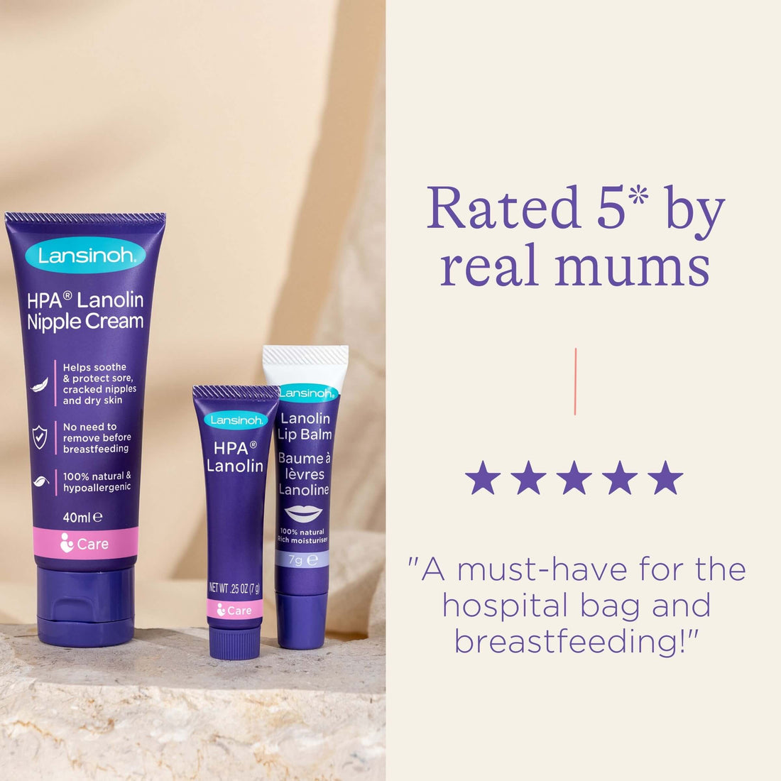 Lansinoh HPA Lanolin Nipple Cream, 3 x 7ml (Minis)