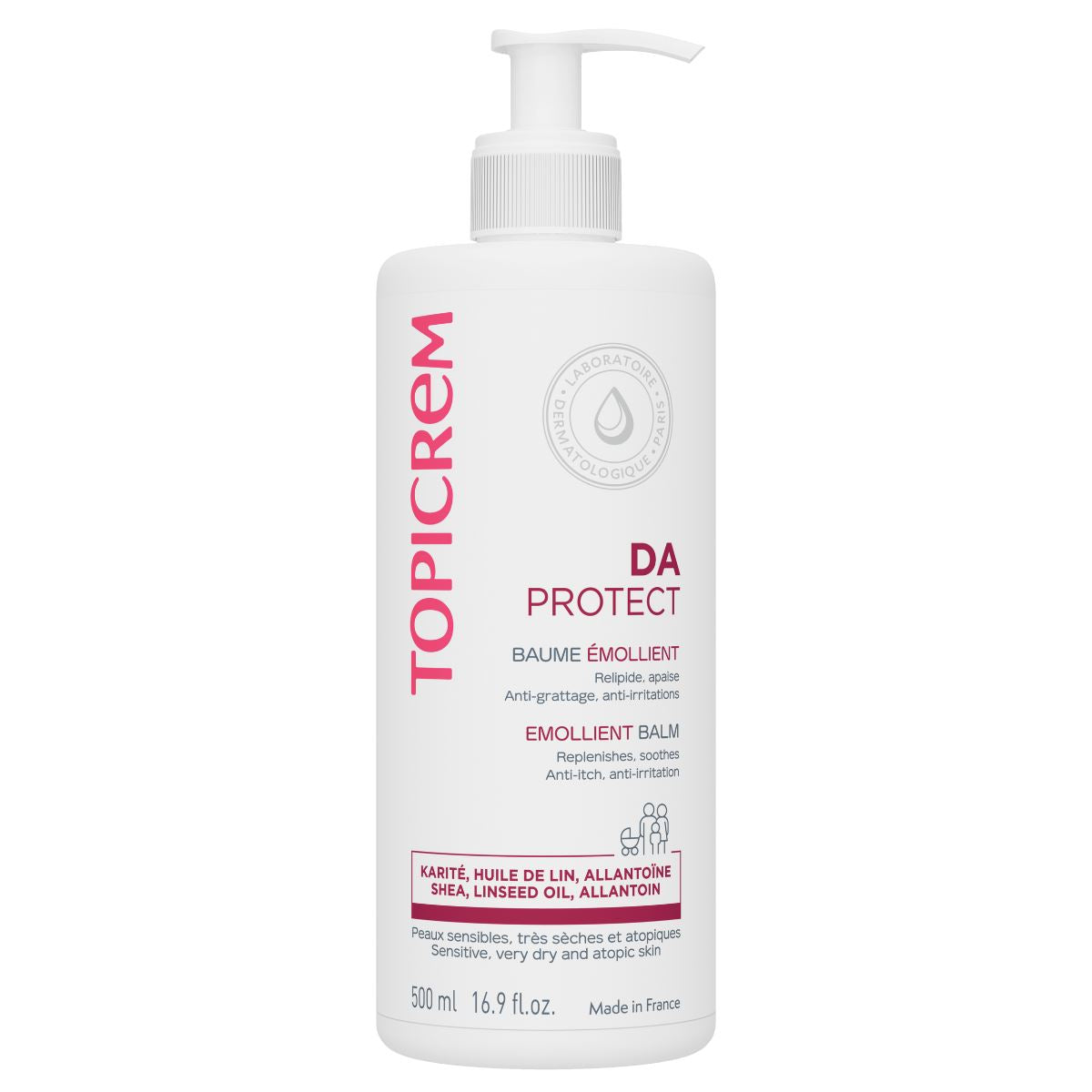 Topicrem DA Protect Emollient Balm, 500ml (Exp 01/28)