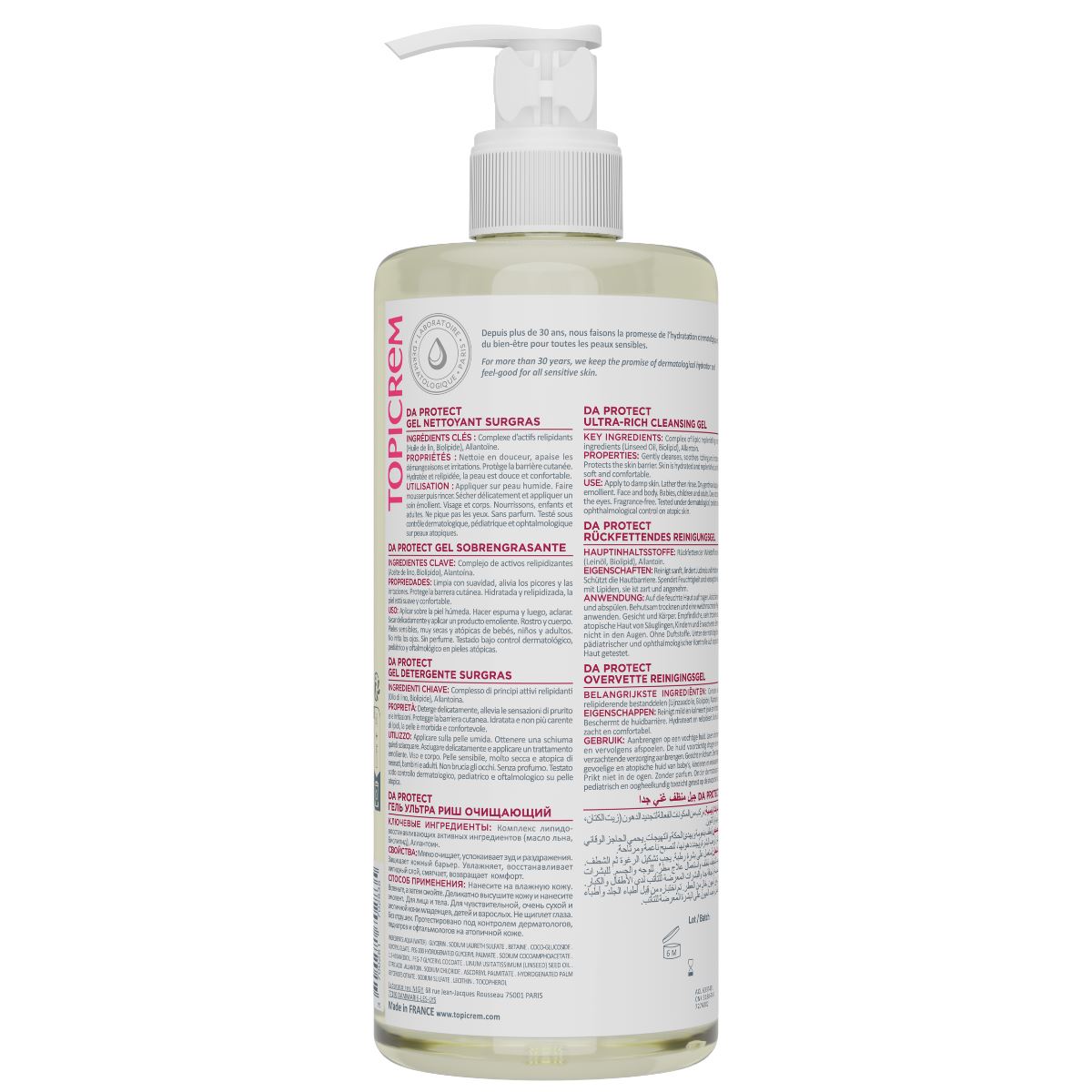 Topicrem DA Protect Ultra Rich Cleansing Gel, 500ml (Exp 01/28)