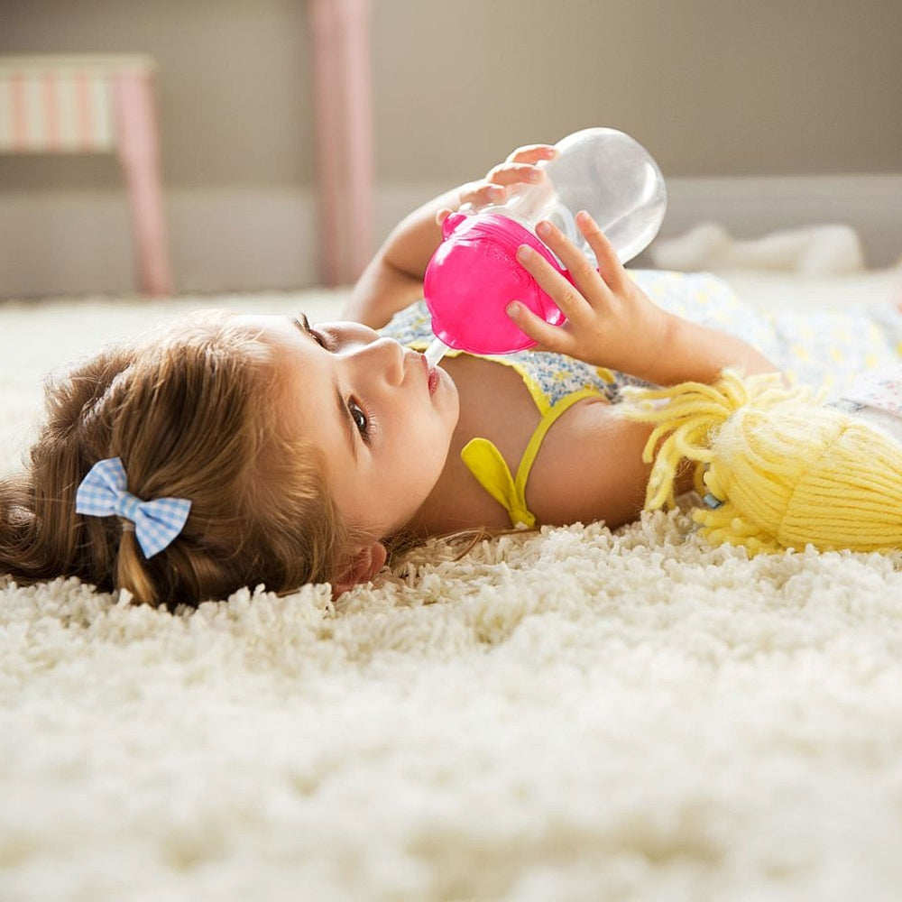 Munchkin Any Angle Click Lock Weighted Straw Cup, 10oz - Pink - Pupsik Singapore