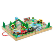 Melissa & Doug Take-Along Railroad Wooden Play Set