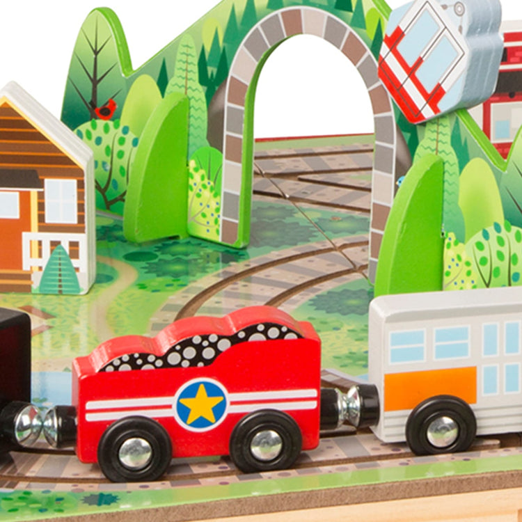 Melissa & Doug Take-Along Railroad Wooden Play Set