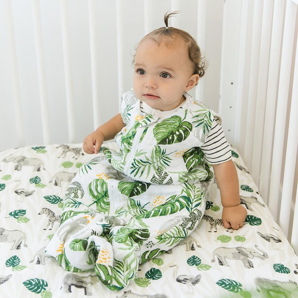 Bebe Au Lait Muslin Bedtime Sleeper - Rainforest