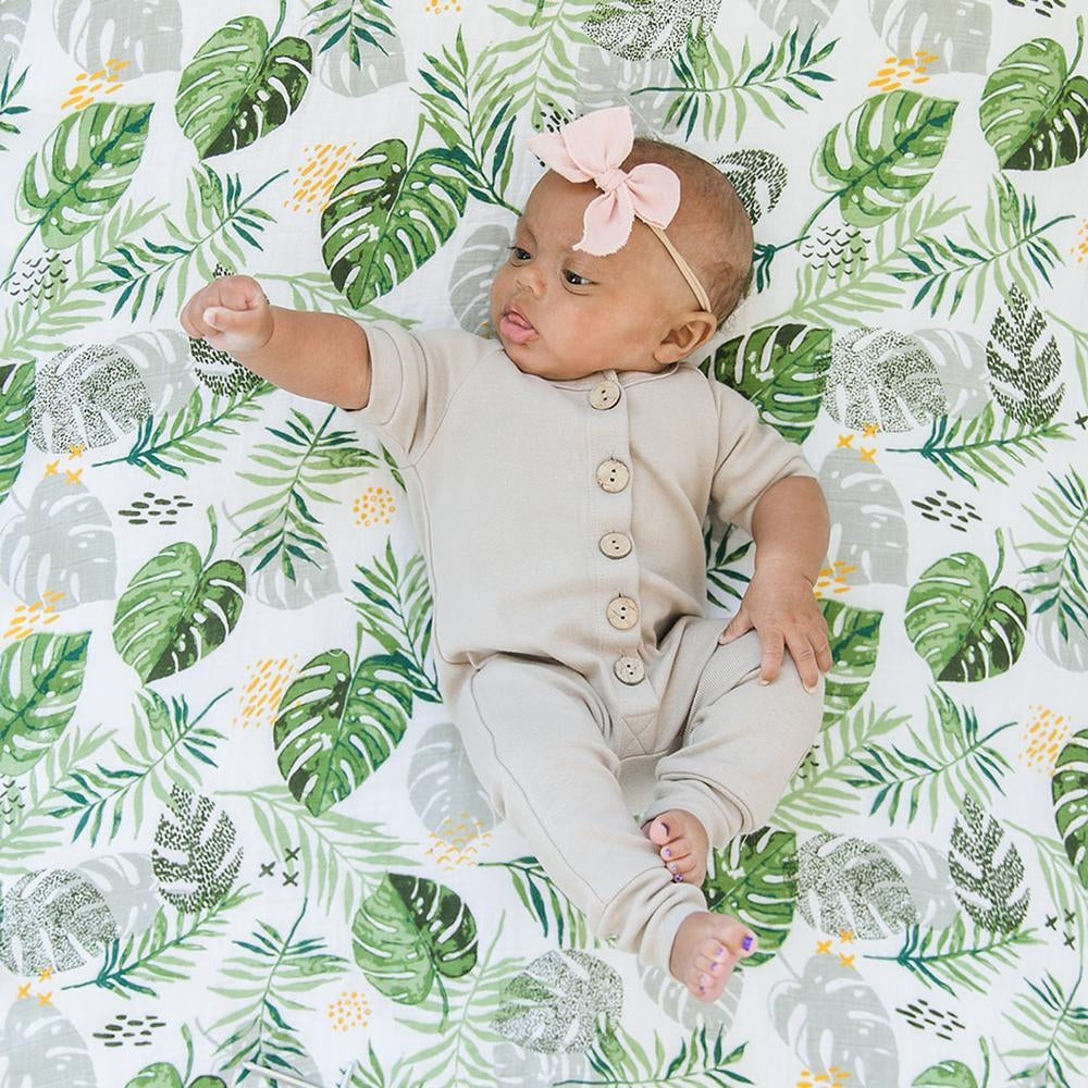 Bebe Au Lait Classic Muslin Fitted Crib Sheet (70x130cm) (18 Designs) - Pupsik Singapore