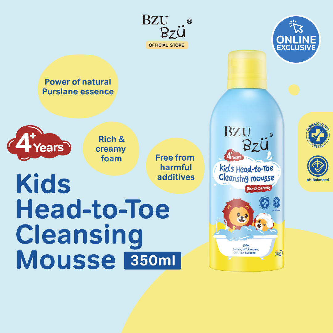 BZU BZU Kids Head-to-Toe Cleansing Mousse 350ml (Exp 09/27)