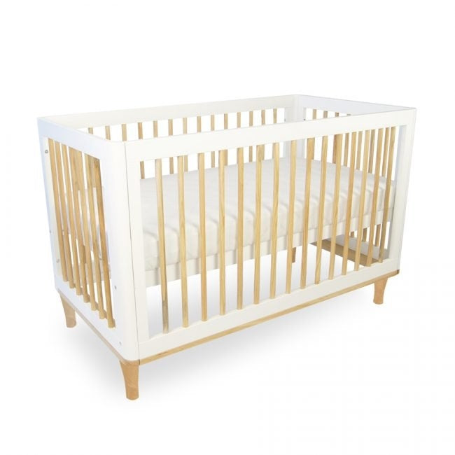 Babyhood Riya Cot (130x70cm) - White Beech