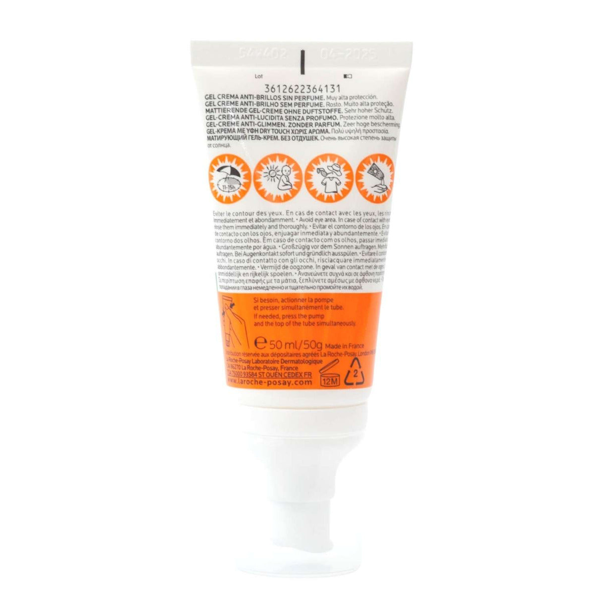 La Roche-Posay Anthelios UVMune 400 SPF50+ Oil-Control Gel-Cream Sunscreen, 50ml (Unscented) - Made in France - exp 11/26