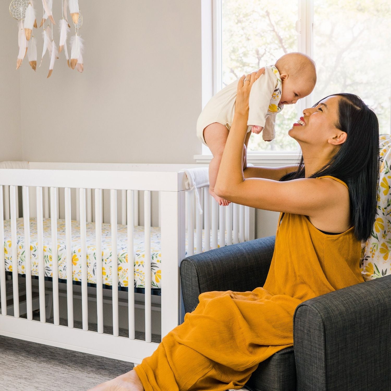 Bebe Au Lait Luxury Muslin Fitted Crib Sheet (70x130cm) (7 Designs) - Pupsik Singapore