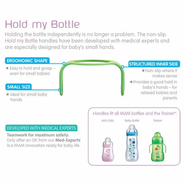 MAM Hold My Bottle Handles, 2pk - Blue