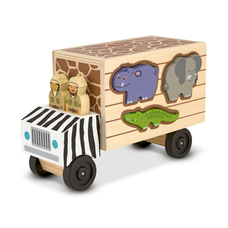 Melissa & Doug Animal Rescue Wooden Shape-Sorting Truck