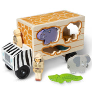 Melissa & Doug Animal Rescue Wooden Shape-Sorting Truck