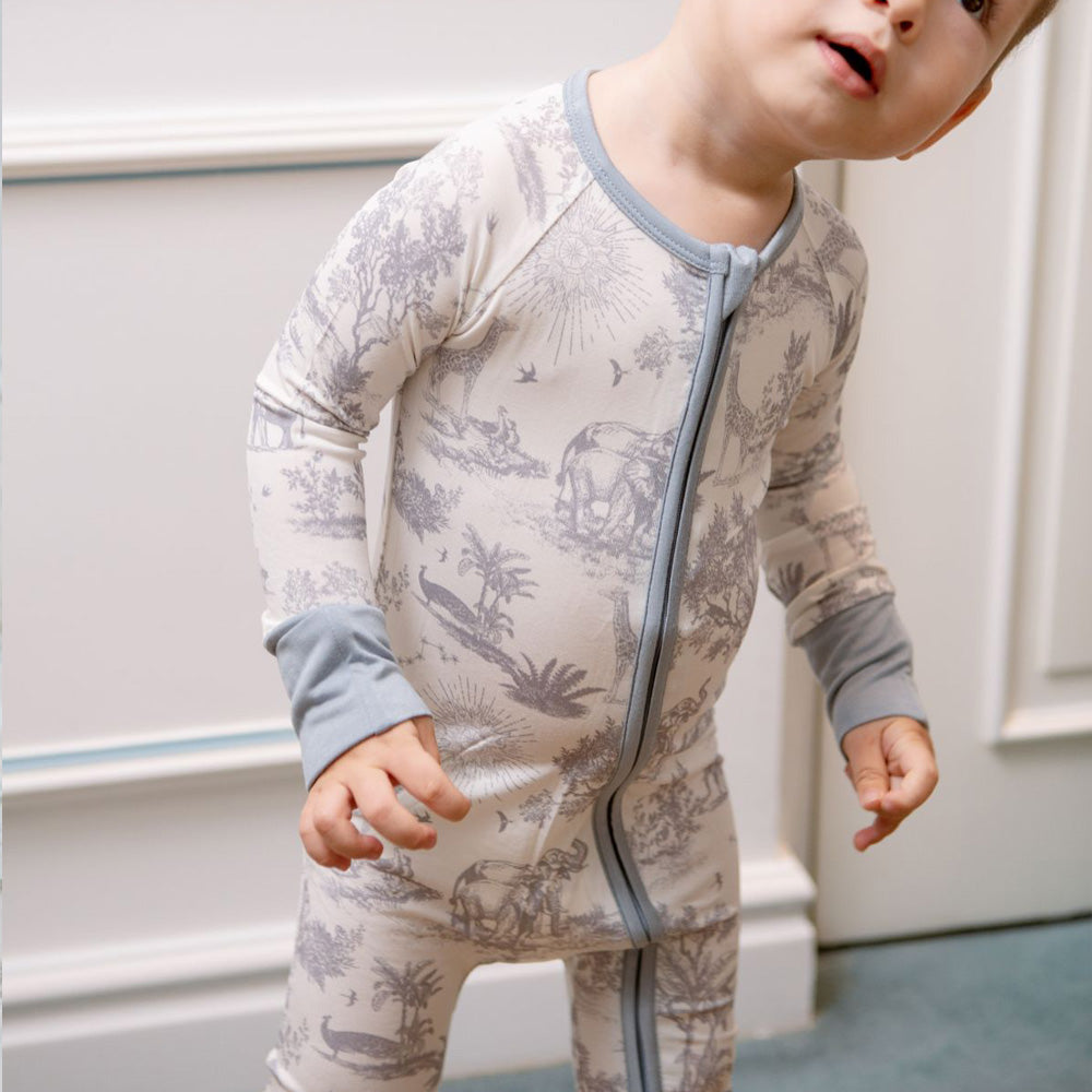 House of Holly Zip Sleepsuit - Savanna Blue (3 Sizes)