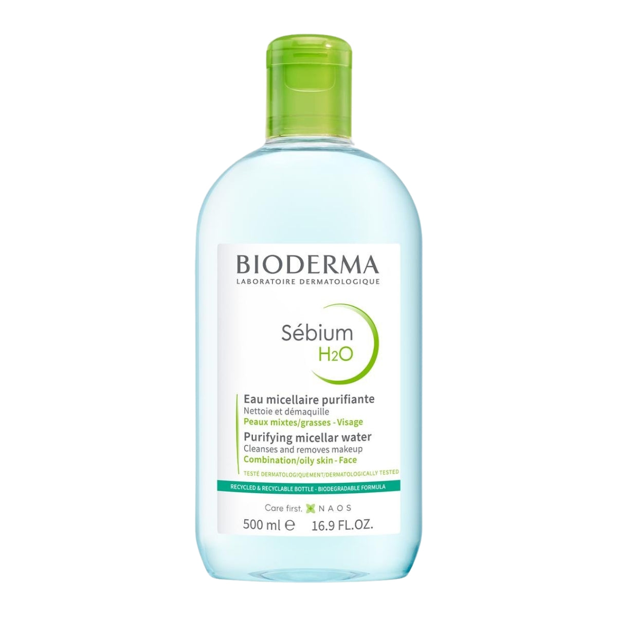 Bioderma Sebium H2O Purifying Cleansing Micellar Solution, 500ml (exp 01/26)