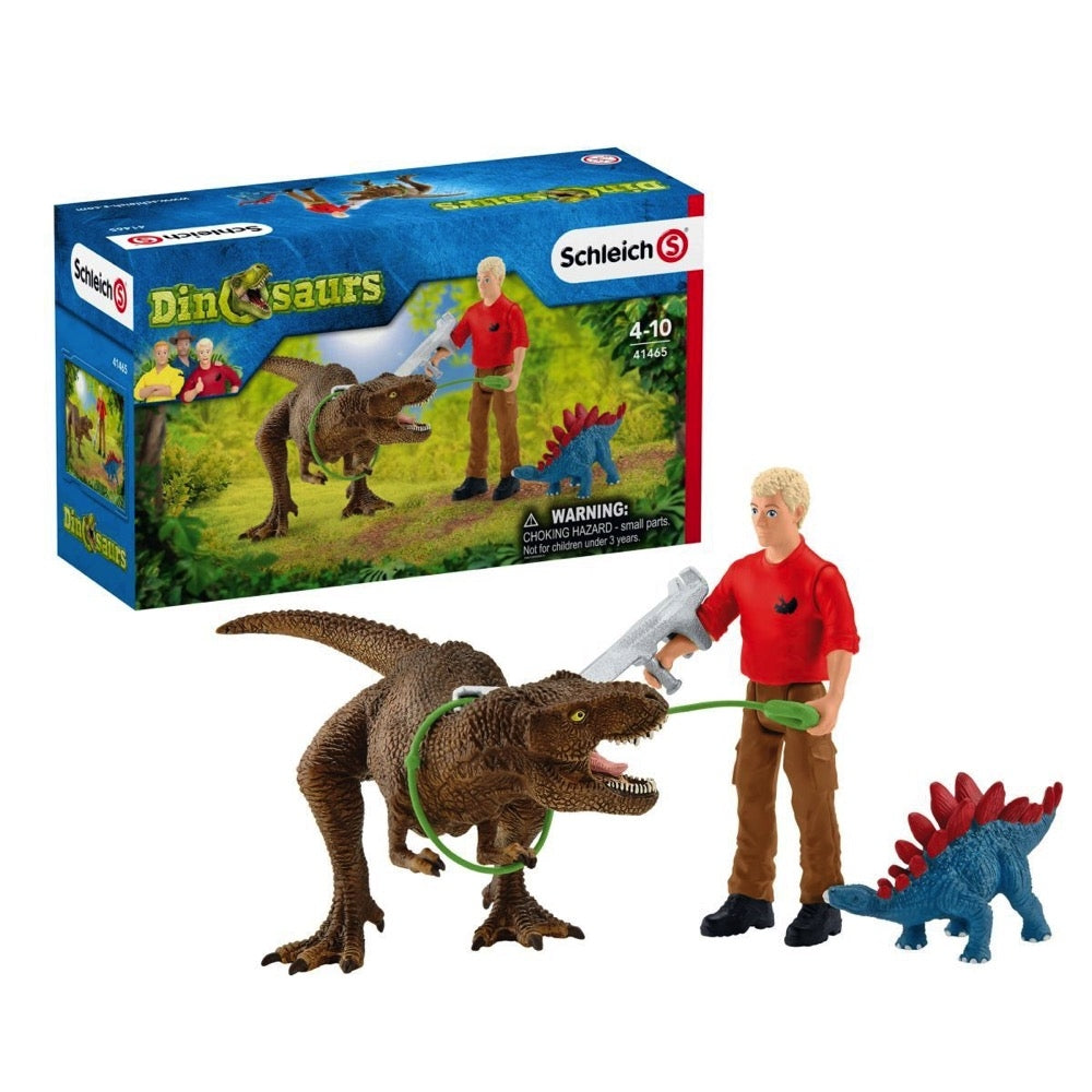 Schleich Tyrannosaurus Rex Attack Figurine Toy Set