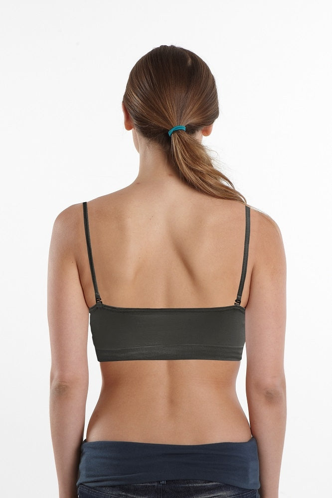 MEV Seamless Demi Maternity Nursing Bra - Charcoal