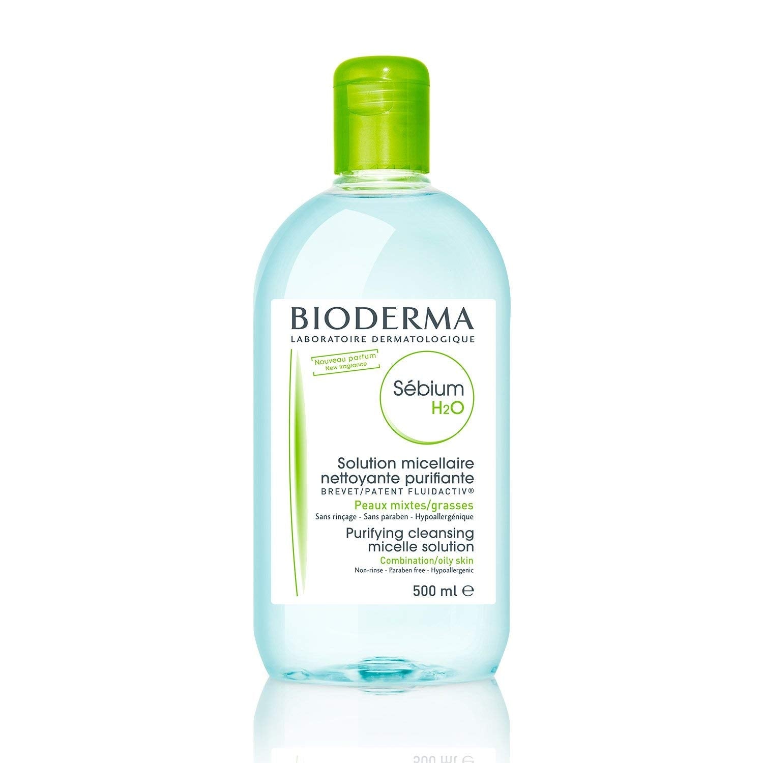Bioderma Sebium H2O Purifying Cleansing Micellar Solution, 500ml (exp 01/26)