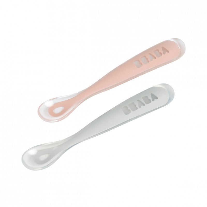 Beaba 1st Age Silicone Spoons, 2pk (3 colours) - Pupsik Singapore