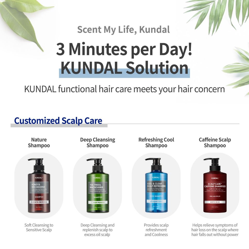 Kundal Honey & Macadamia Nature Shampoo, 500ml - Green Muscat (Exp 04/27)