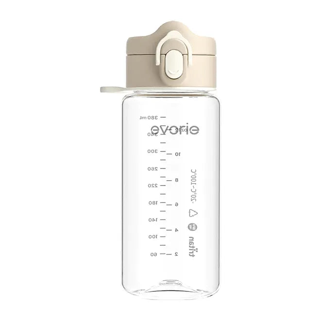 Evorie Tritan Kids Drinking Spout Water Bottle, 380ml (14 Designs)