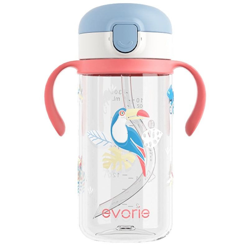 Evorie Tritan Kids Straw Water Bottle Mug, 300ml (21 Designs)
